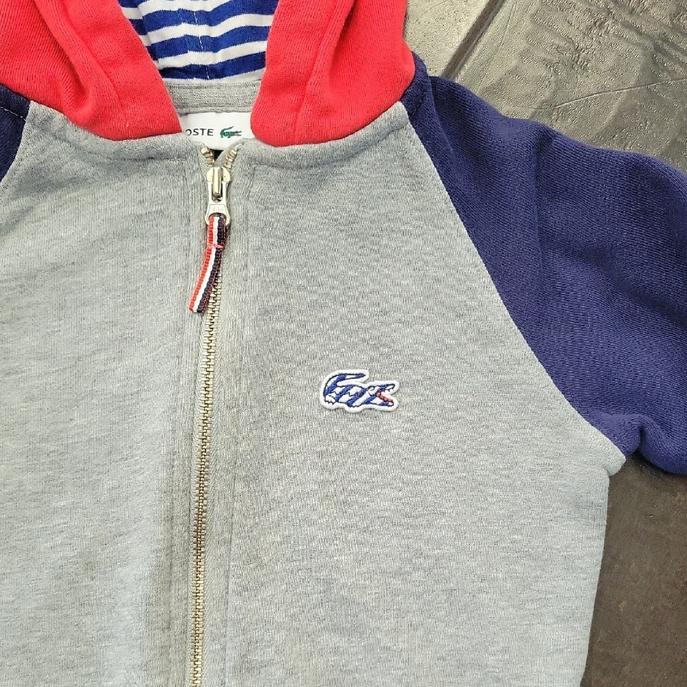 Kids' Red and Navy Hoodie with Gray Body